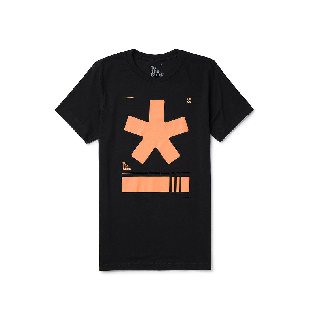 Asterisk Barcode T-Shirt Black