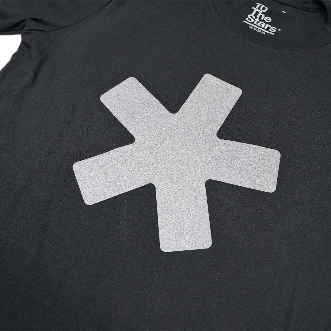Asterisk Bold Metallic T-Shirt Black