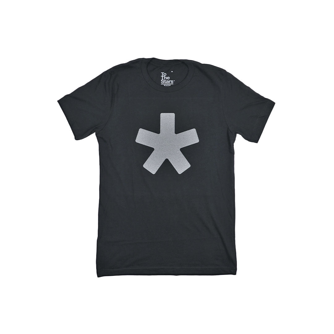 Asterisk Bold Metallic T-Shirt Black