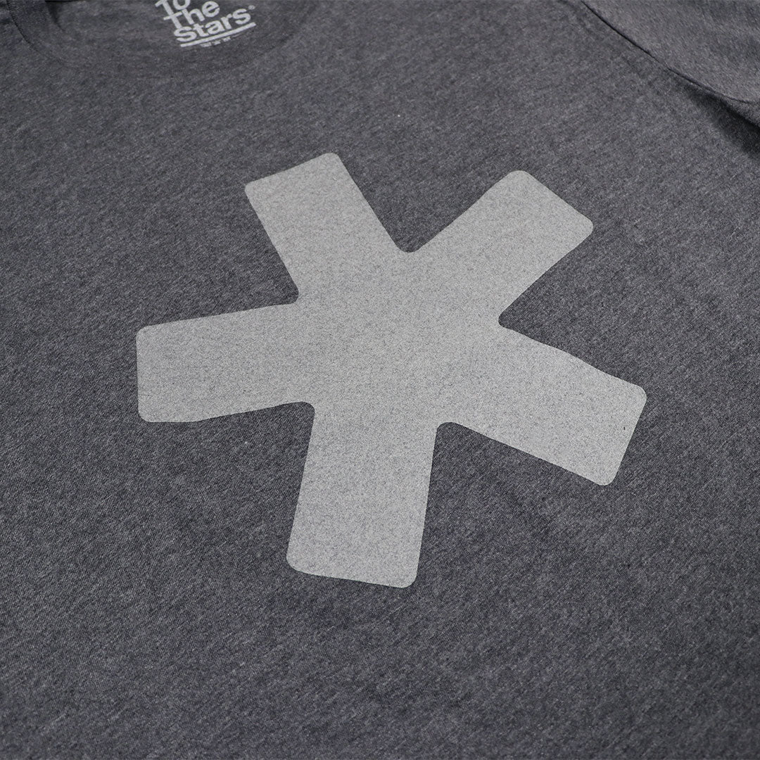 Asterisk Bold Metallic T-Shirt Dark Grey Heather