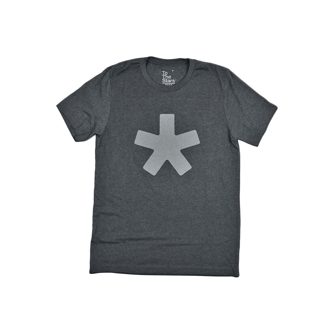 Asterisk Bold Metallic T-Shirt Dark Grey Heather