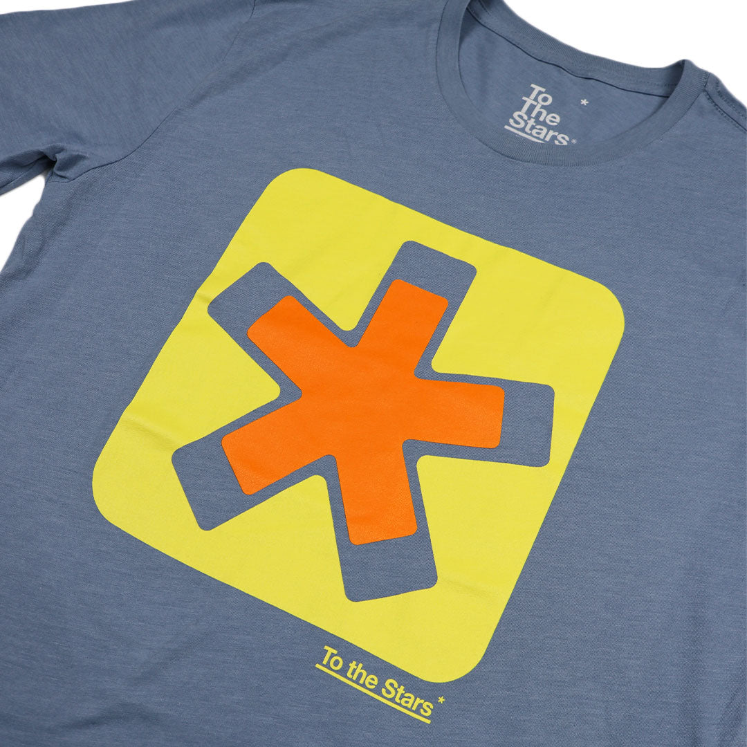 Asterisk Enclosed T-Shirt Stonewash Blue