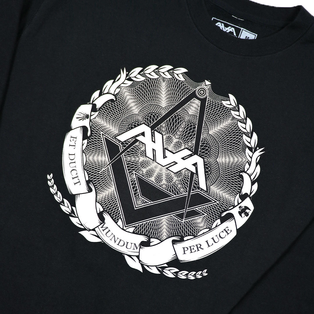 Crest Logo Heavyweight Crewneck Black