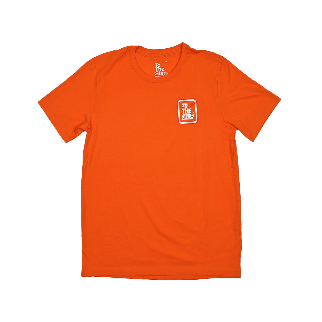 to The Stars Metal Logo T Shirt Orange Small