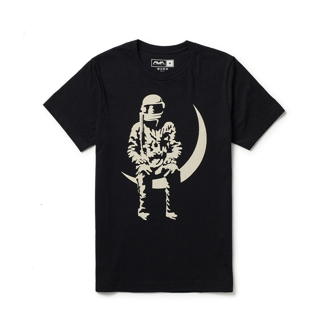 Moon Man T-Shirt Black/Warm Grey