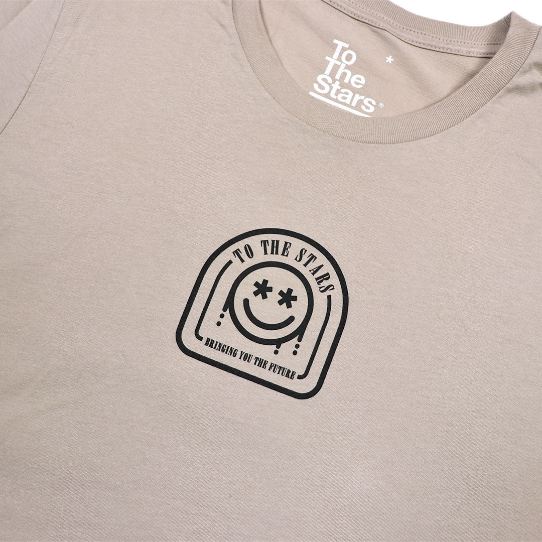 Smiley Center T-Shirt Tan