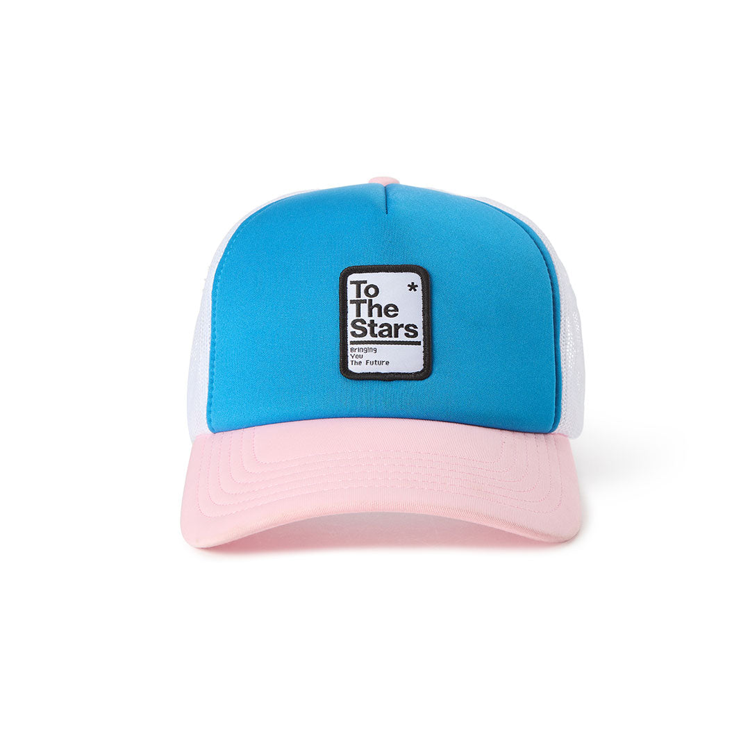 Street Sign Foam Trucker Hat Blue/Pink