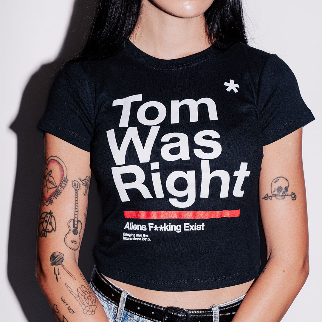 Tom Was Right Women's Baby Tee Black