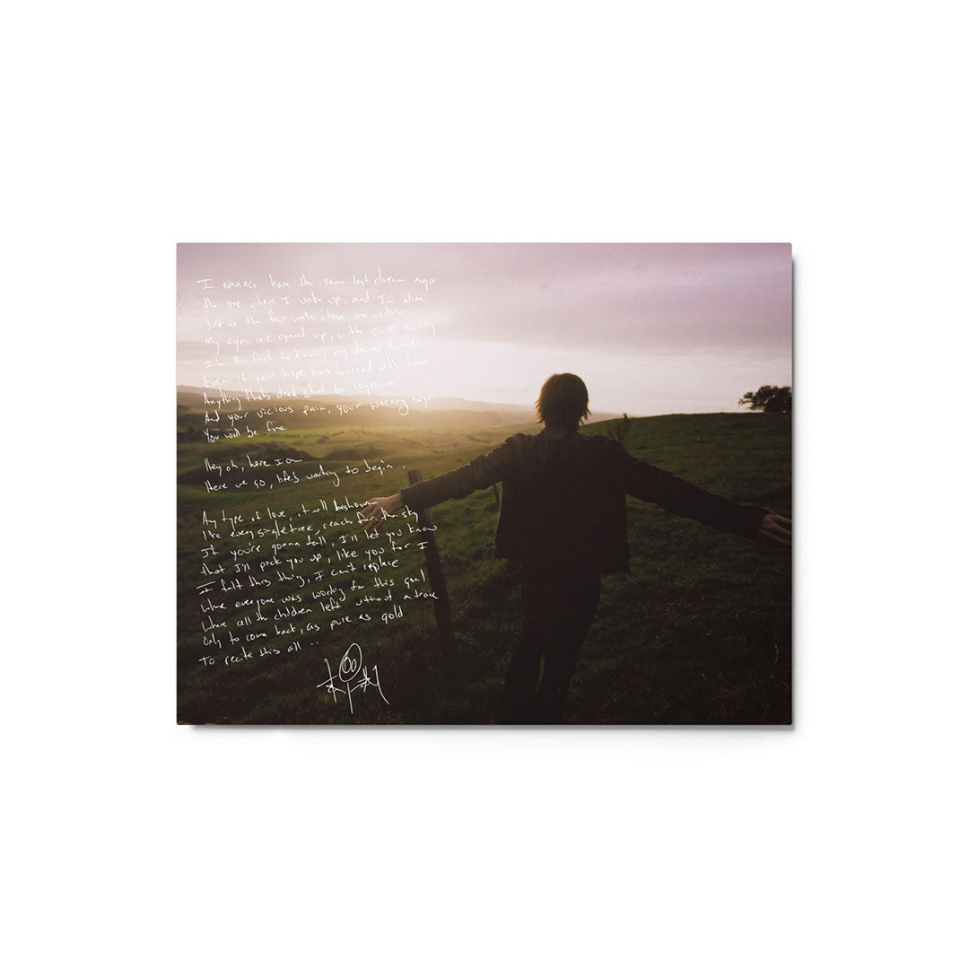 The Adventure 20th Anniversary Lyric Metal Print