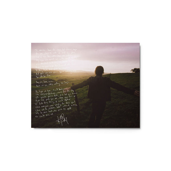 The Adventure 20th Anniversary Lyric Metal Print