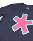 Asterisk Bold Outline T-Shirt Navy Heather