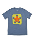 Asterisk Enclosed T-Shirt Stonewash Blue