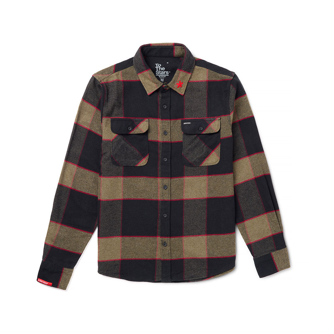 TTS* x Brixton Bowery Flannel Heather Grey/Charcoal