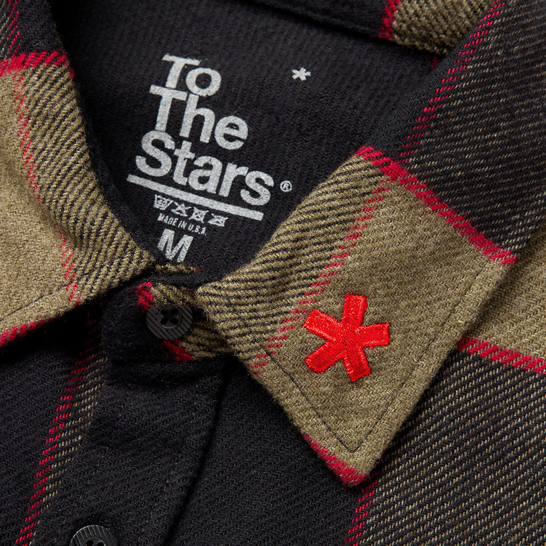 TTS* x Brixton Bowery Flannel Heather Grey/Charcoal