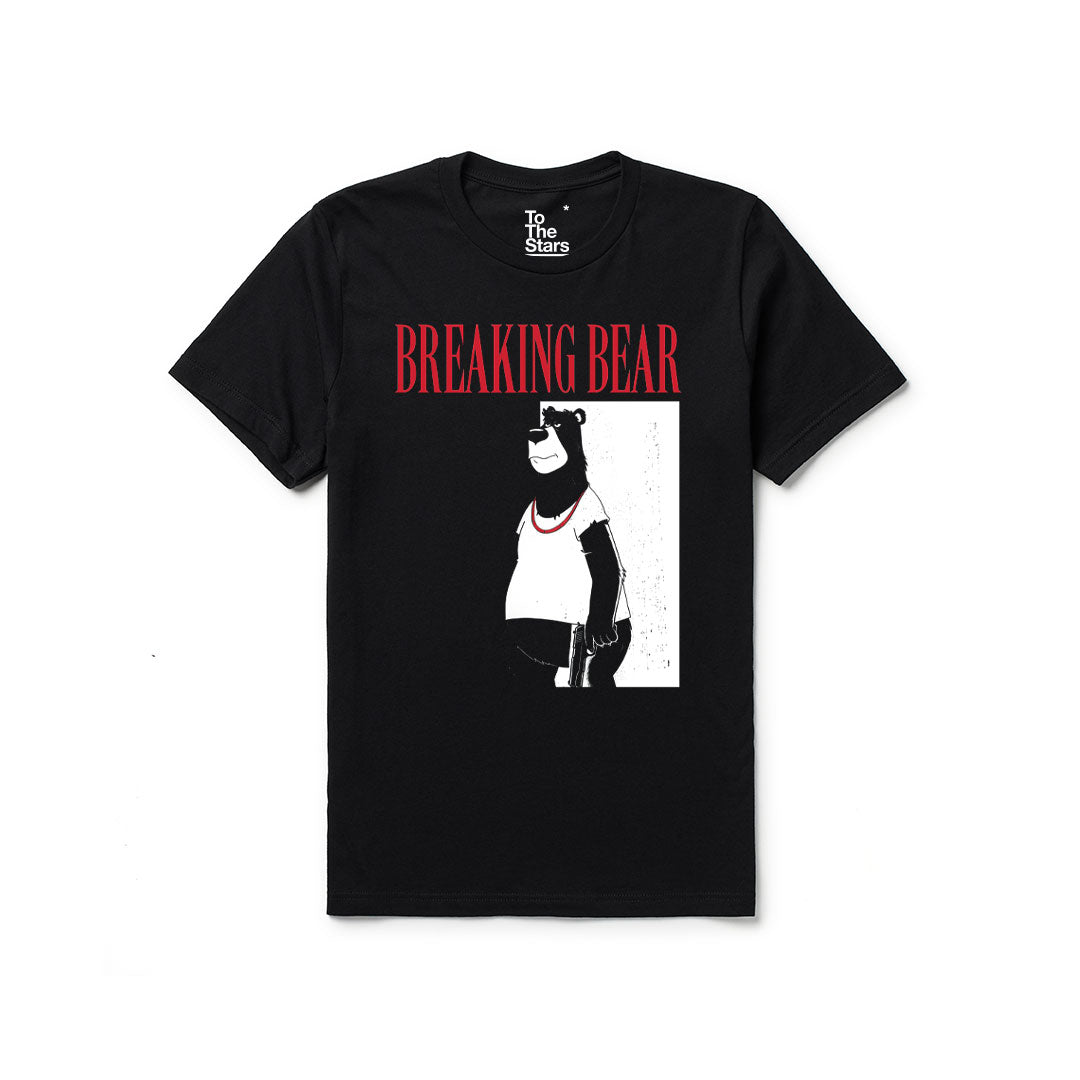Breaking Bear Harder Bear T-Shirt Black
