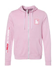 Metal Logo Zip-Up Hoodie Lilac