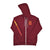 Metal Logo Zip-Up Hoodie Maroon