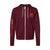 Metal Logo Zip-Up Hoodie Maroon