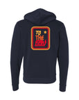 Metal Logo Zip-Up Hoodie Navy