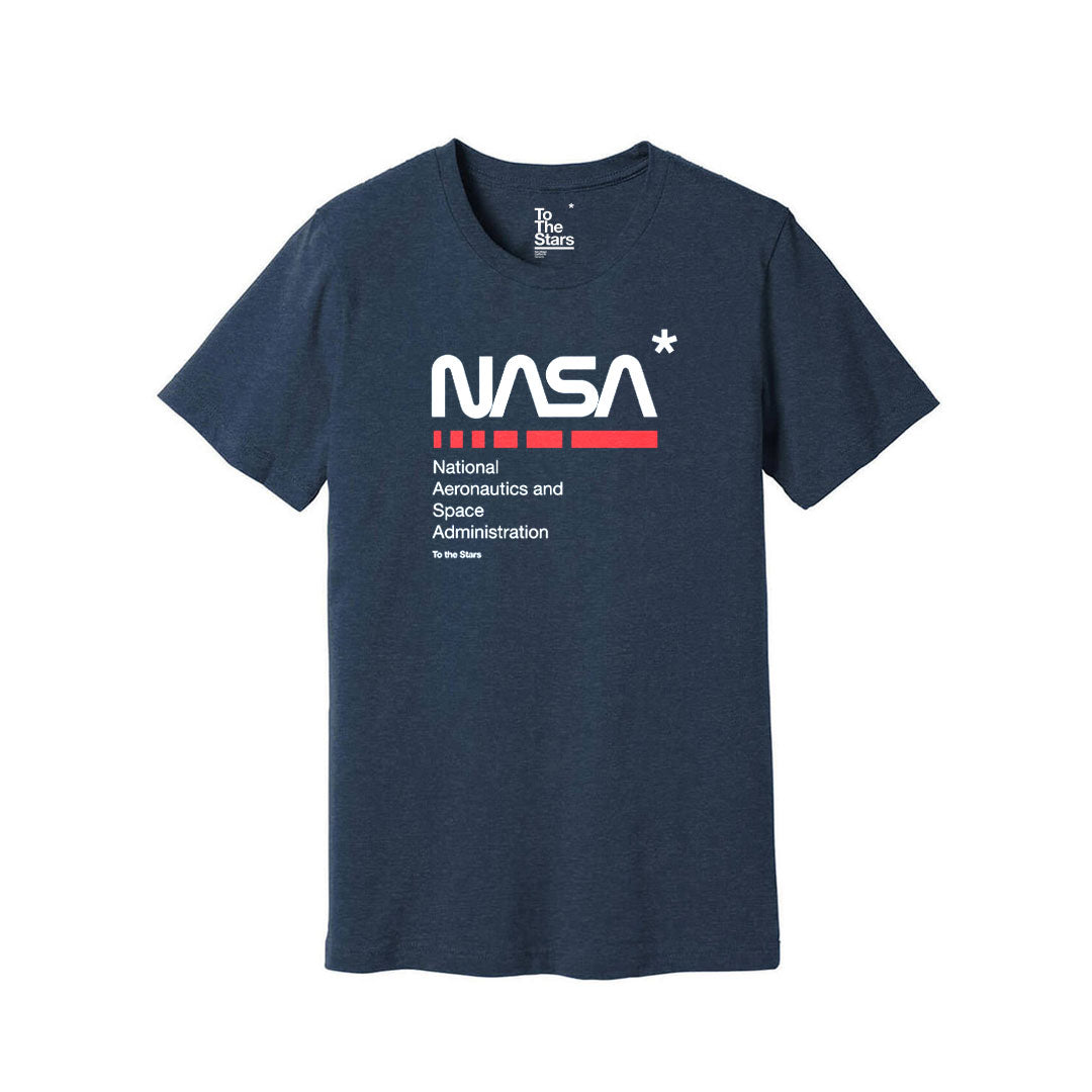 NASA 2.0 T-Shirt Heather Navy Tri-Blend