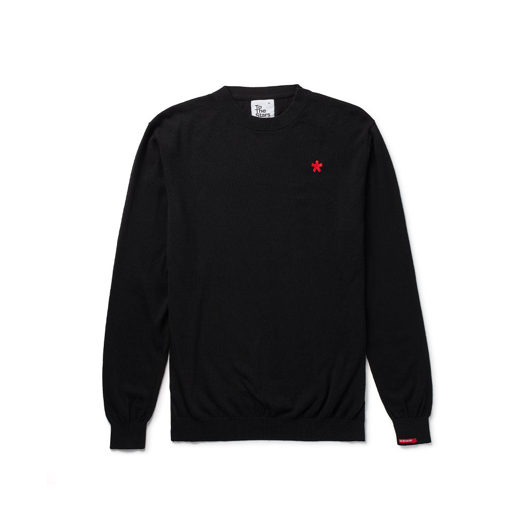 No Curfew Crewneck Sweater Black