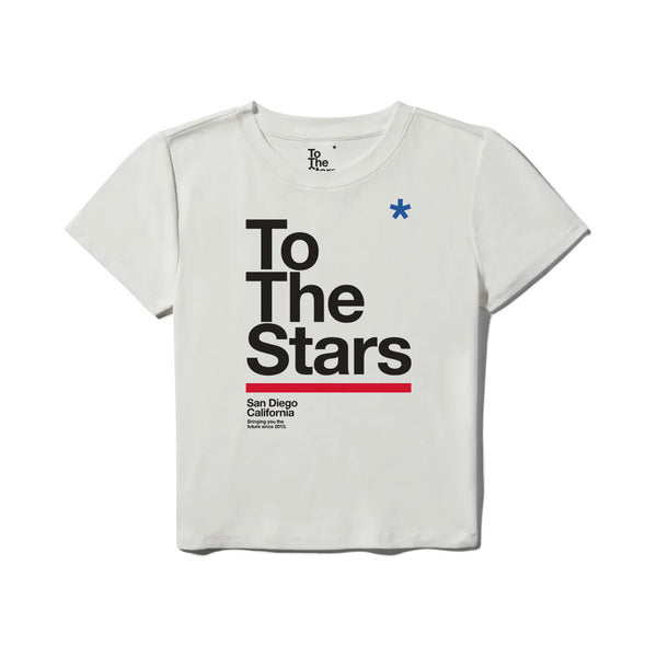 MOUSSYBEP OG ラインストーン BABY TEE ホワイト