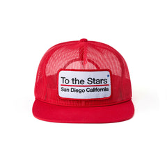Machine Mesh Trucker Hat Red