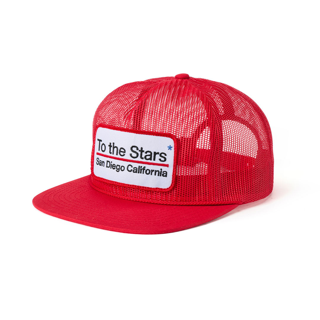 Machine Mesh Trucker Hat Red