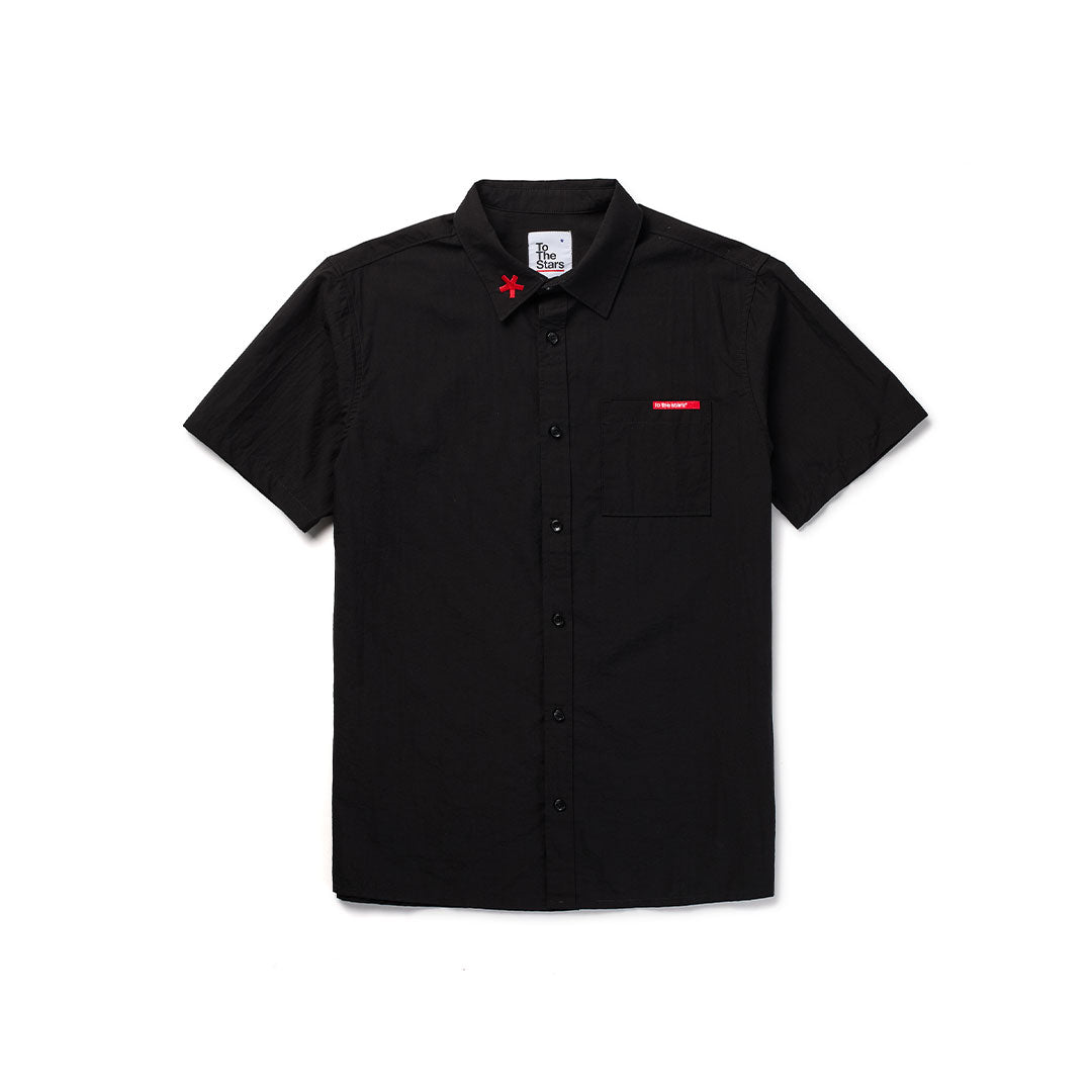 Static Button Up Shirt Black