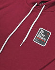 Street Sign Patch Pullover Hoodie Maroon