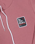 Street Sign Patch Pullover Hoodie Mauve