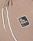 Street Sign Patch Pullover Hoodie Tan