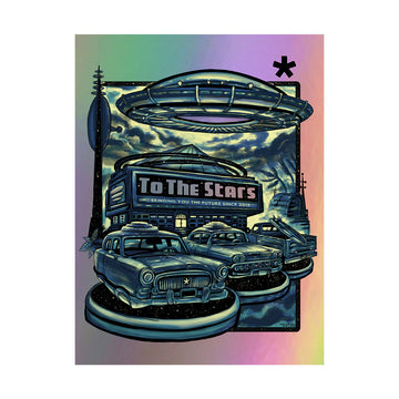 UFO Drive-In by Zeb Love Foil Poster