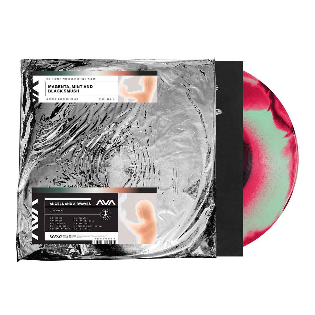 Angels and Airwaves Lifeforms Magenta, Mint and Black Smush LP