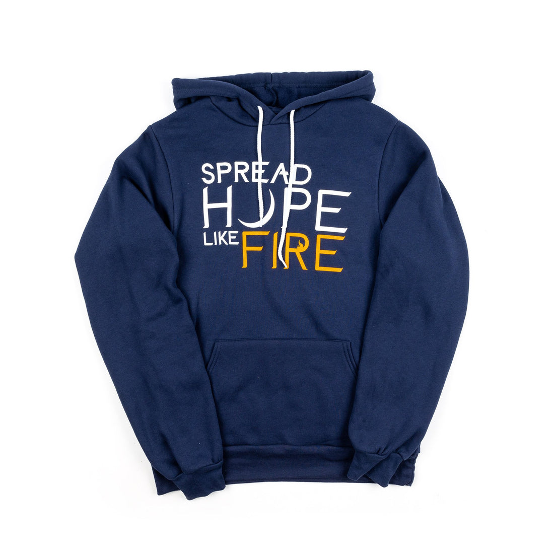 Spread Hope Like Fire Pullover Hoodie Navy